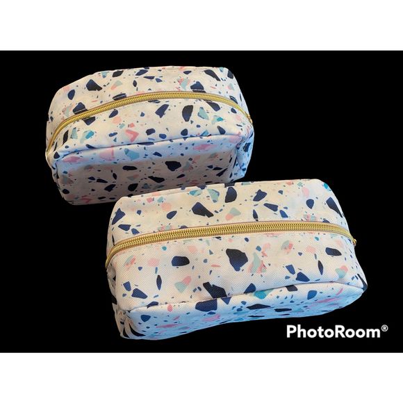 Nivea Handbags - Set of 2 Woman’s NWOT White/Colorful Stylish Makeup Or Travel Bags